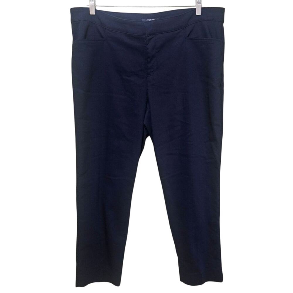 Chaps Pants Women's Size 18W Pockets Navy Minimalist Office Work